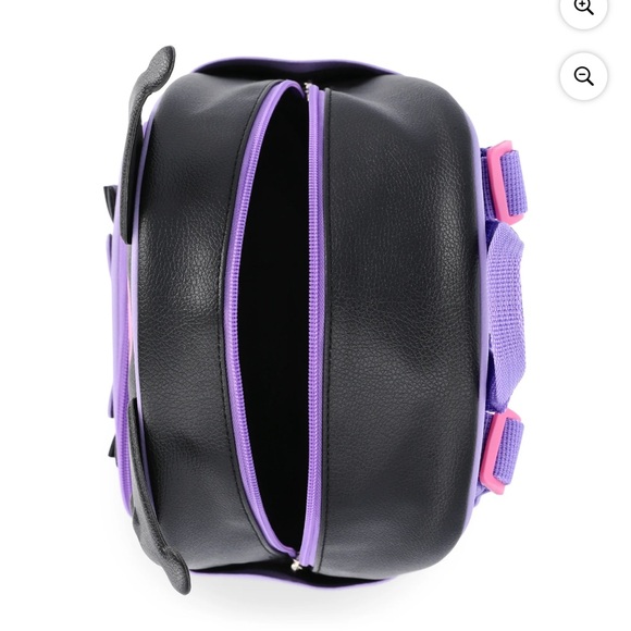 Kuromi Leather Ruffle 10.5" Mini Backpack Purple - Picture 2 of 4